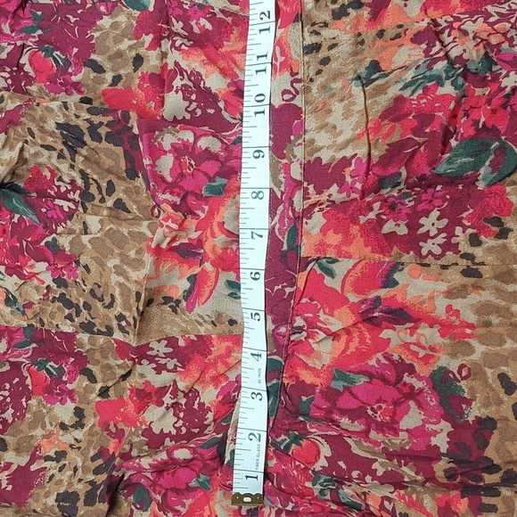 Vintage Floral Midi/Maxi Skirt Earth tones Size 8 Bohemian hippie Classic - Picture 6 of 7